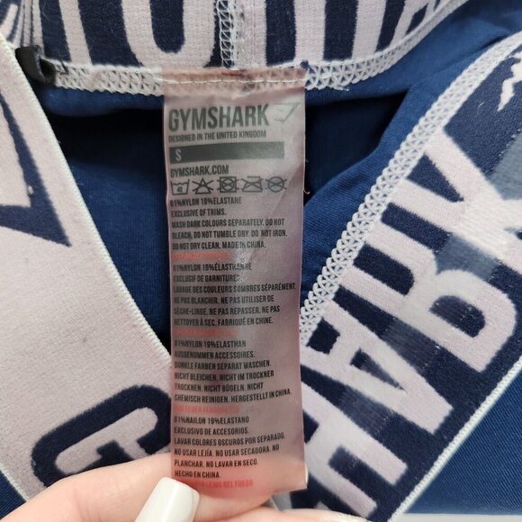 Gymshark Navy Blue Full Length Leggings Tights Activewear Pants Women's S - Picture 7 of 7